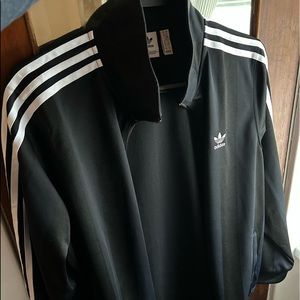 Adidas Originals Black Track Jacket subtle stripes